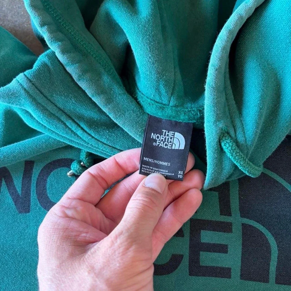 2000s north face green hoodie